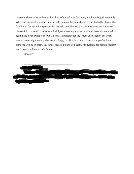 So I wrote a letter to Jeff Kaplan, and today in the mail I got a response back...