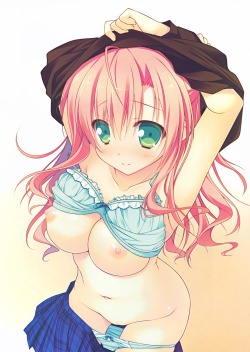 akirakitty:  alcot bra breasts chikotam clover day’s nipples pantsu panty pull rindo tsubame shirt lift undressing | #320827 | yande.re