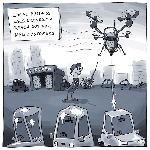 Rejse væv mikro Random ideas and experiments — My new drone joke :) #comic #cartoon  #illustration...