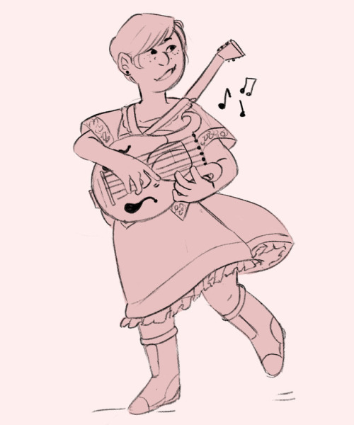 Another DnD sketch commission&ndash;a halfling bard named Riley!Commission Info Here!