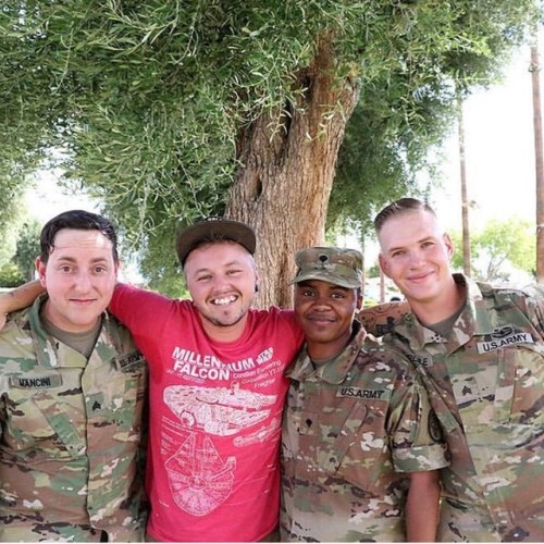 Happy #memorialday ! This is from 2017 when we visited with trans members of fine Army in Barstow, C