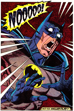 thecomicsvault:  DETECTIVE COMICS #605 (Oct. 1989)Art by Norm Breyfogle (pencils), Steve Mitchell (inks) &amp; Adrienne Roy (colors)Todd Klein (Letterer) 