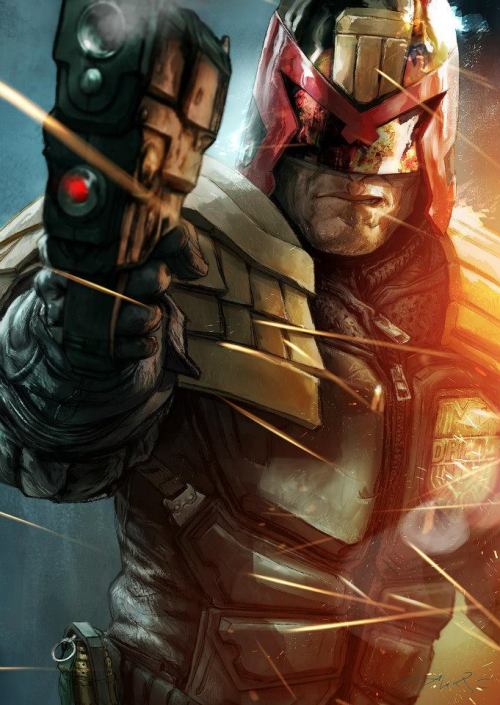 Porn photo xombiedirge:  Judge Dredd by Aleksi Briclot /