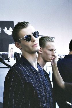 fuckyeahbenallen:  Ben Allen backstage at 3.1 Philip Lim S/S15 by Federica Fioravanti