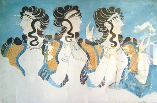 my-name-is-apollo:last-of-the-romans:Minoan Frescoes from the Palace of Knossos.Beauty!