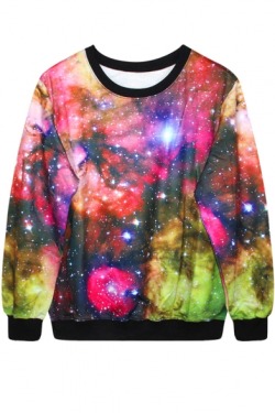 bhalofashion:Galaxy print sweatshirt001 