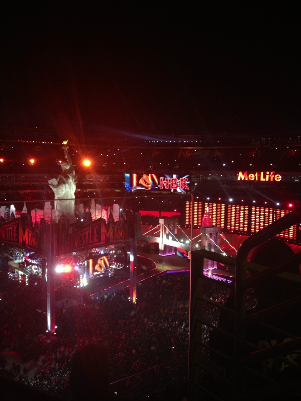julesername:  A few photos of Wrestlemania from my perspective.  Ah pretty lights!