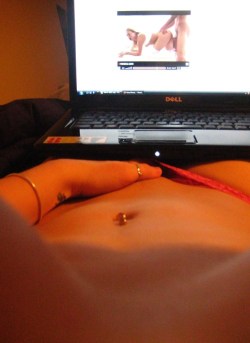 bestofhotwives:  Turns me on when she looks at porn.   You love when your girl cums to bbc cuckold porn