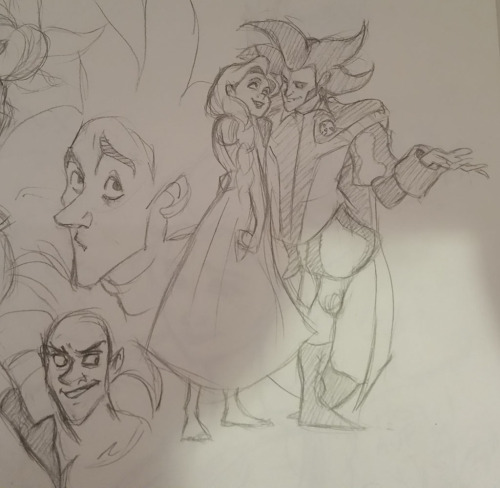 Tanz der Vampire sketch dump, after finally discovering this awesome musical. The spike headed vampi