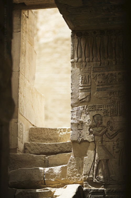 dwellerinthelibrary:ancient doorway by Kevin van der Leek on Flickr. At the Temple of Hathor in Deir