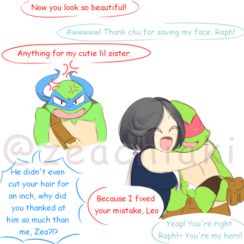 PART 1, Zea’s hair cut . Actually I made this comic lart year. But because I’m so busy w