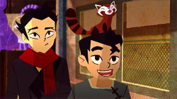 ebonynightwriter:  Watch Republic City Hustle Part 2 On Nick While collecting bets for the big match, Bolin reminds Toza of the past while creating a future for a new furry friend.