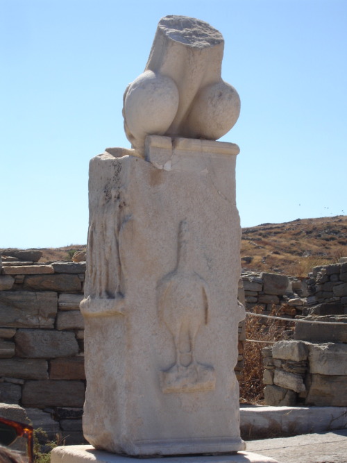 Phallic symbol (subsequently broken) from the island of Delos PBy The original uploader was PhattyFa