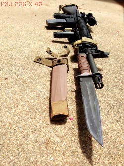 fmj556x45:  The pointy end of the United States Marine Corps  M16A4 with OKC 3S bayonet