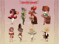 Erotic Haunt - Ghost Girls Line Up - Comic Concept Commission