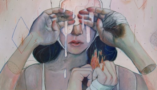theonlymagicleftisart:Bizarre surreal portaits by Alexandra Levasseur