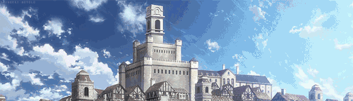  Shingeki no kyojin Scenery ; Blue theme 