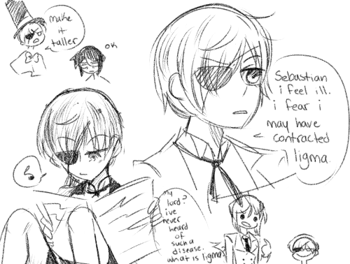 kuroshitsuji doodle dump from earlier today 