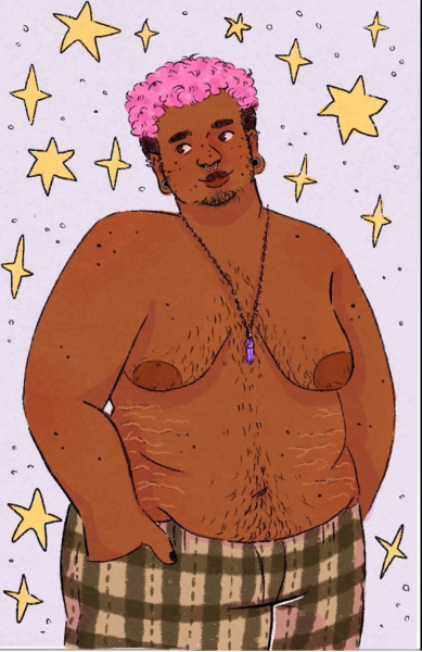 mossymorels:Illustrations for a trans masc chest Zine I’m making!