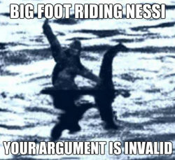 Srsfunny:  Big Foot Riding Nessihttp://Srsfunny.tumblr.com/