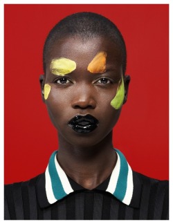 darkskyn:  Dark skin model of the weekModel Nykhor Paul Born in 1989 in South Sudan  Sudanese model of Nuer ethnicity She escaped with her family to Ethiopia where she grew up as a refugee. In 1998 Nykhor moved to the United States. She lived in Nebraska
