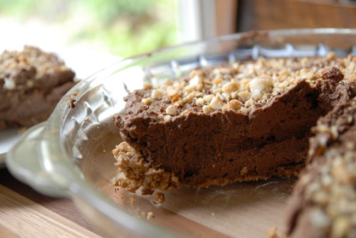 mangoaway:  Chocolate french silk pie with pretzel crust, The Frosted Vegan