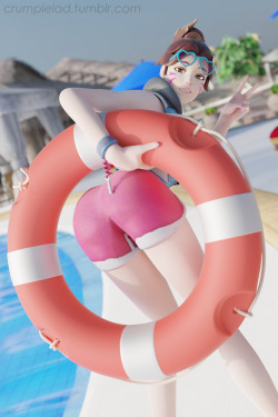 crumplelad: D.Va’s Day Off (4k) Taking her holiday off from MEKA. Pants on pic download Pants down pic download  Pic is based from this artwork by HmongT. Spicy new model from Mets! 