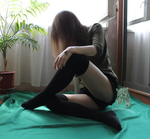 black knee socks