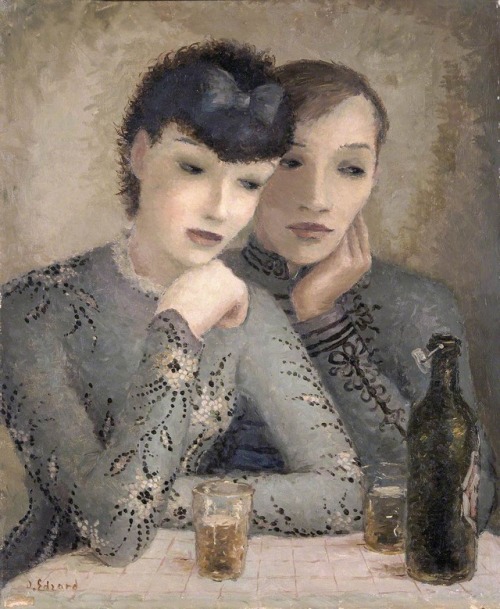 Two Friends   -   Dietz Edzard , c.1930.German, 1893–1963Oil on canvas, 55.3 x 45.7 cm