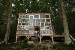 ohhellokelsey:  babyyyyfat:   — For when we run away and live in the woods.Young couple quit jobs and build this 躔 home (click photo for full article)  Goals  I’ve reblogged this a hundred times 