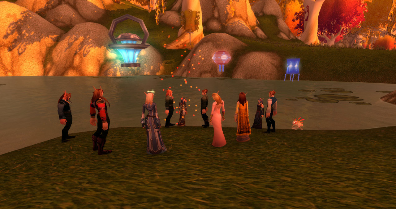 heniimagic:  Stealthed up on my belf rogue to watch the adorable and lovely wedding