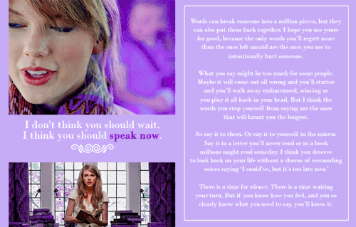 wishfulthinkinglove:ELEVEN YEARS OF SPEAK NOW — October 25, 2010 These songs are made up of wo