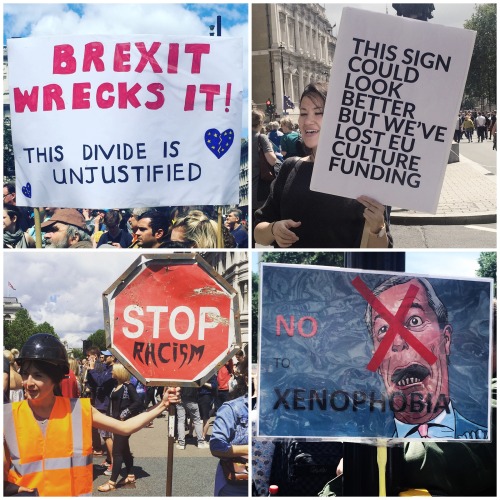 carrionlaughing:Some of my favourite signs from the ‘March For Europe’ Brexit protest in London, Jul