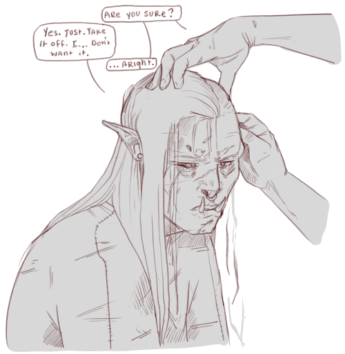 goblinp00n: Lark naturally has very thin long stringy blonde hair. Before she leaves Solstheim she h