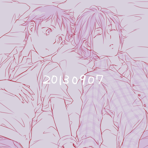 moondrop:  (２０１３年９月７日１２歳の紫苑さんとネズミちゃんの始まりの日らくがき　…NO.6に変わらぬ忠誠を誓います(*´▽｀*)ﾉ…. on Twitpicから) 