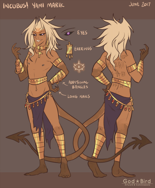 frigidloki: ☆ [ i made an incubus! yami marik design for my nsfw blog, but if anyone out there wants