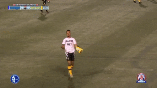 ultragooner89:Ashton Surber scored a brilliant goal, ripped off his shirt to propose to his girlfrie