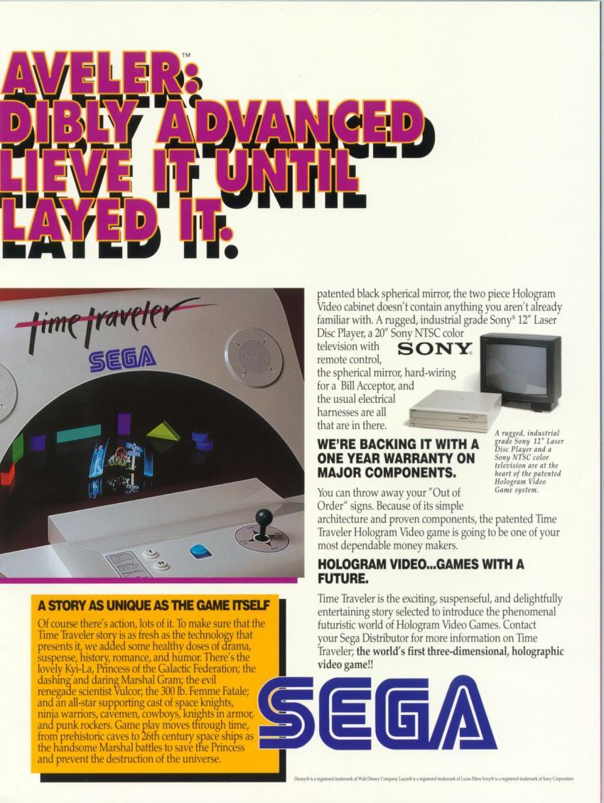 vgprintads:  ‘Time Traveler’ [ARC] [USA] [Flyer] [1991]  via the Arcade Flyer