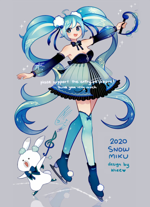 HELP SUPPORT THE OFFICIAL ENTRY-> https://piapro.jp/t/Iw4R My 2020 Snow Miku design is now up~ sn