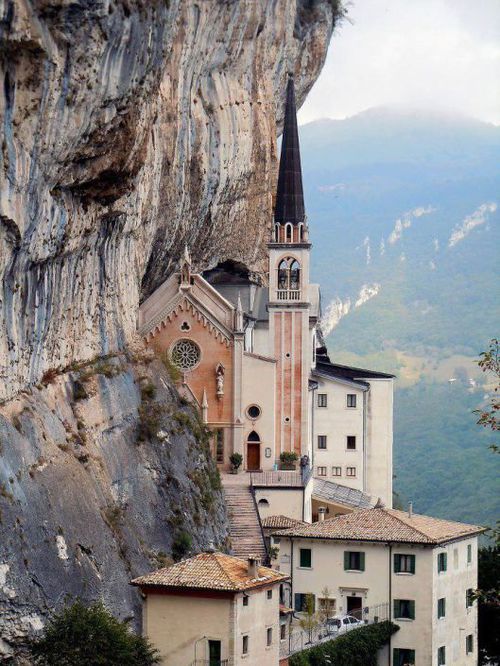 ghostlywatcher:  Sanctuary of Madonna della Corona. Verona, Italy 
