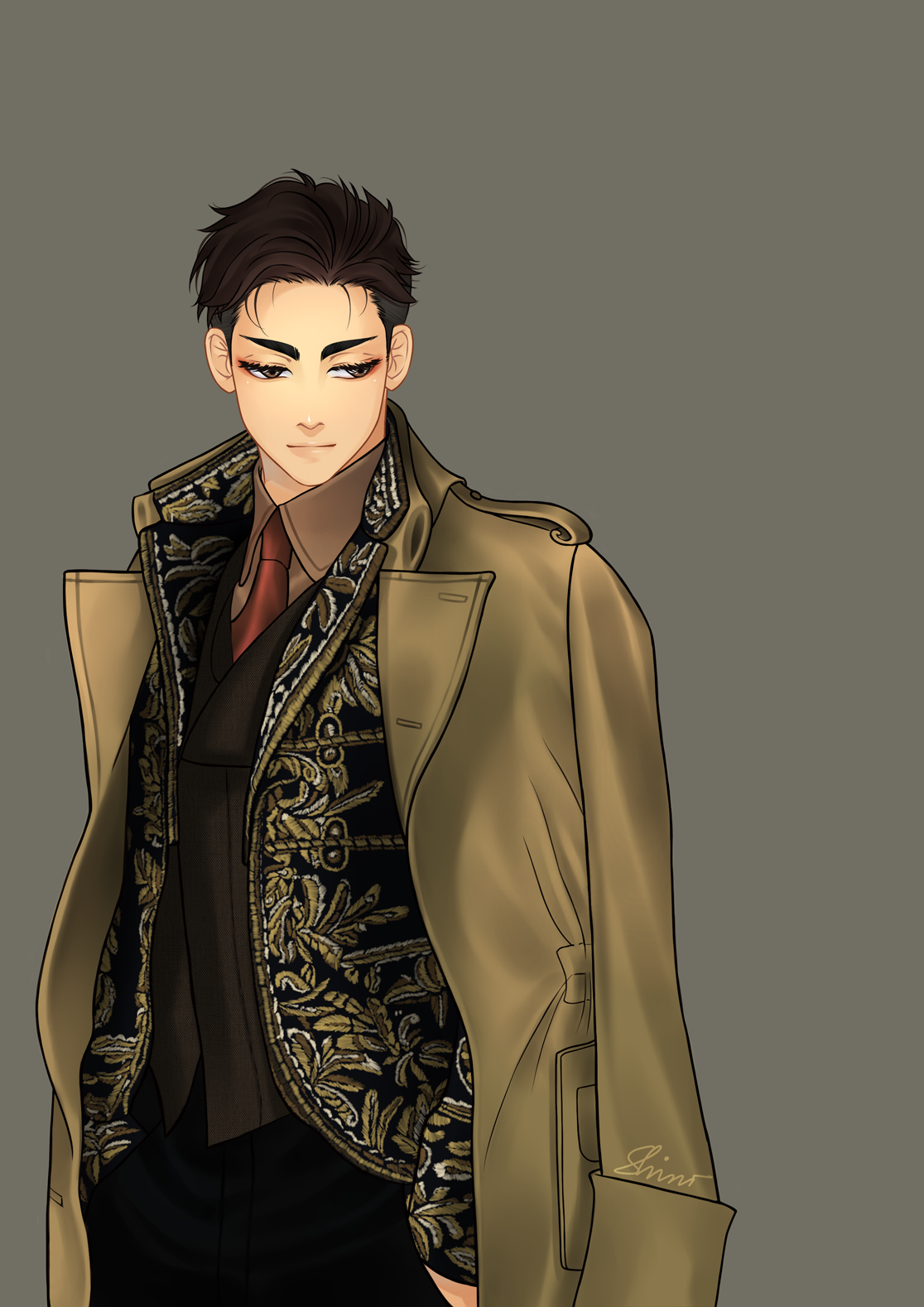 rainlikestars:Revamping some of my older drawings. Otabek Altin | Men’s Couture