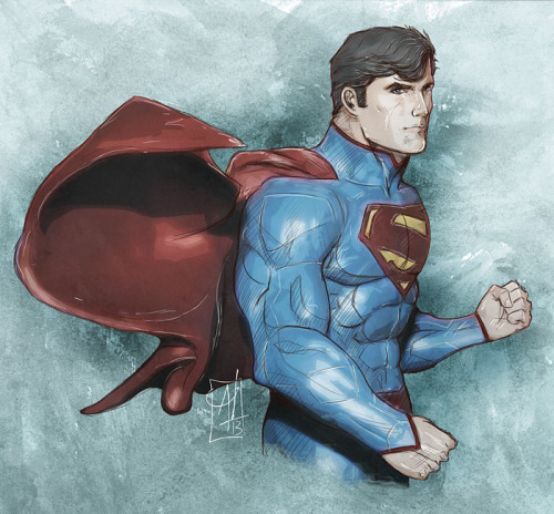 alexheuchert:  Superman digital paint. 