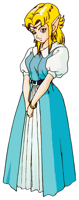 Zelda from the official artwork for The Legend of Zelda: A Link to the Past (SNES).