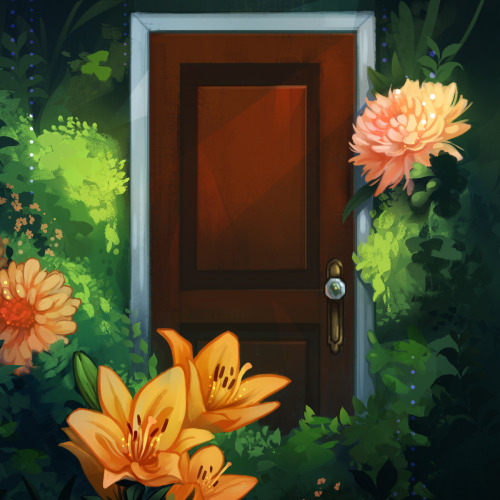 Under the Whispering Door dust cover commissioned by @foxandwit.Tea leaves, Chrysanthemums, Lilies a