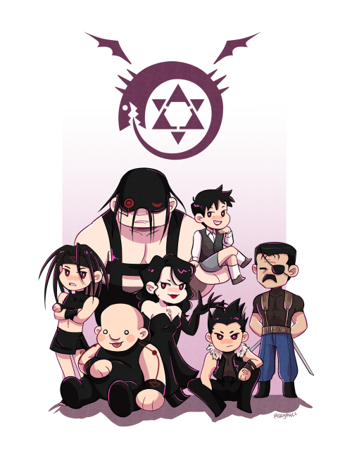 gryphll:  print for animanga…evil fambily!