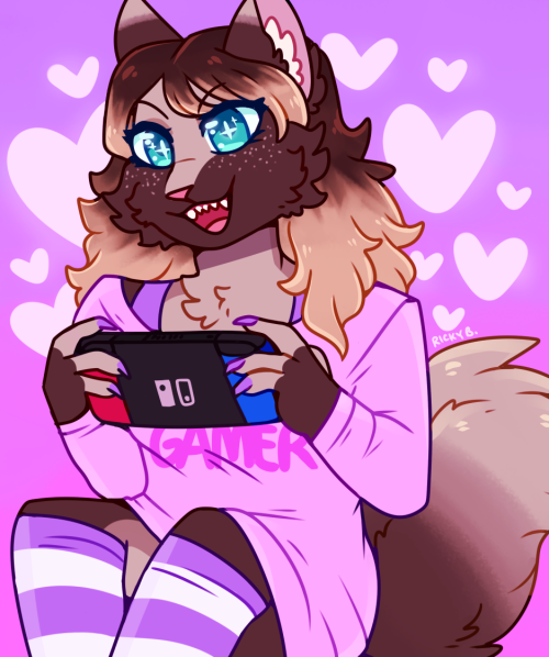 riccardodirigo:  Gamer fox girl commission for SDSheppy on Twitter.  Im open for commissions, check out my info here thanks !! https://wbchris.wixsite.com/commissions    