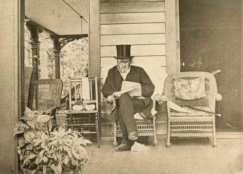thecivilwarparlor:Ulysses S. Grant on the Porch at Mount MacGregor Four Days Before His DeathThe pho