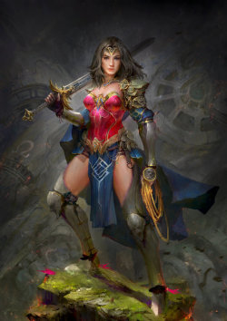 freeandshonenspirit:  freeandshonenspirit: cyrail:  Diana of Themyscira by theDURRRRIAN  Featured on Cyrail: Inspiring artworks that make your day better     