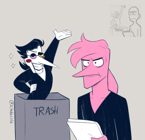  Quickie based meme. Pink bumping into his ex co-worker/bf.