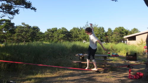 Pre-Dinner SlackliningSand Beach, OR